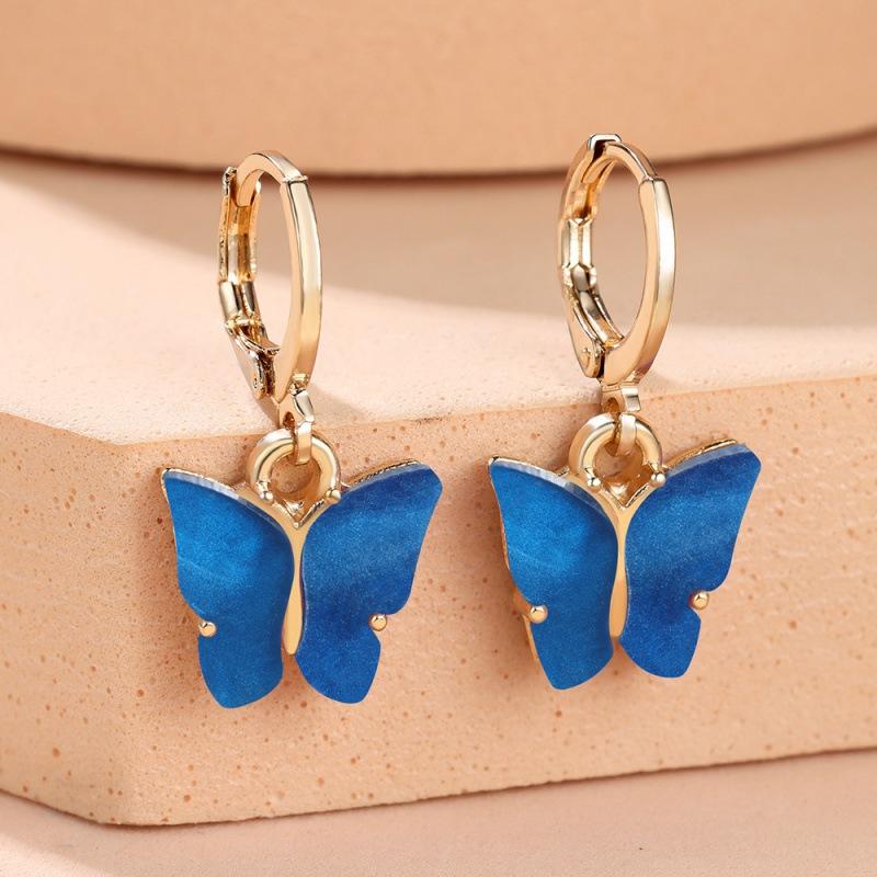 SHEIN butterfly earrings, summer temperament super fairy butterfly earrings, ear buckles ins wind color