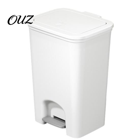 Compact Recycling Bin Pedal Trash Can, with Dual-mode Lid, Easy Access Garbage Modern Bathroom Waste Can Odor-proof Slim Solid Color Basket,
