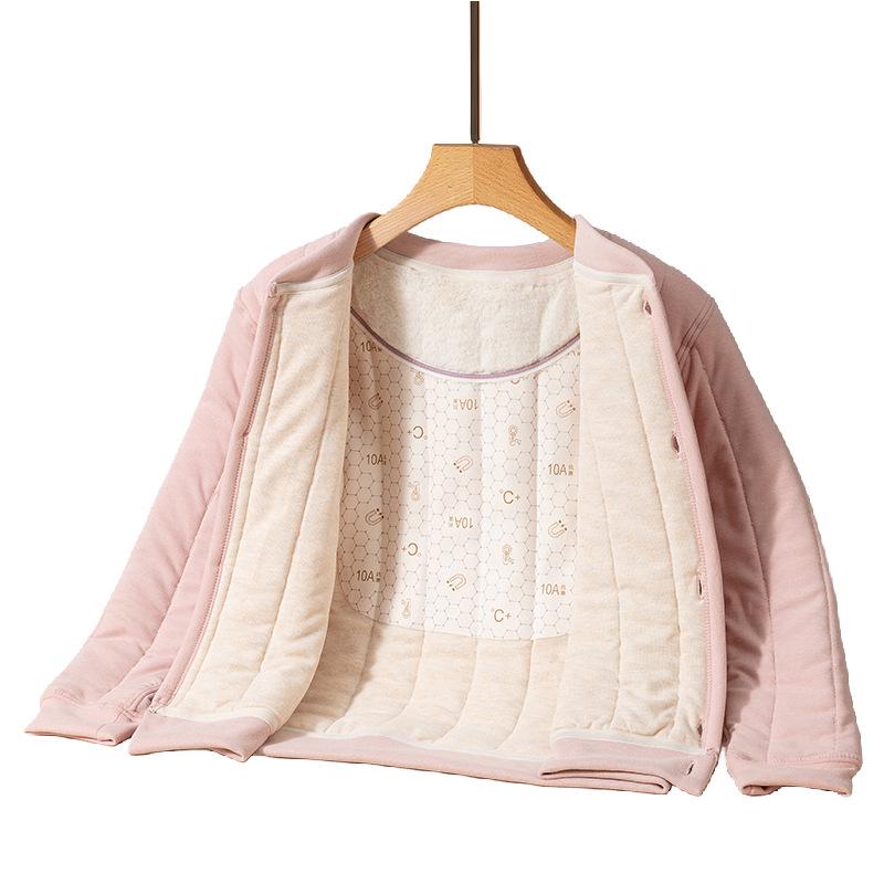 Детский зимний школьный комплект формы: Нижнее белье для девочек и утепленная хлопковая куртка для мальчиков