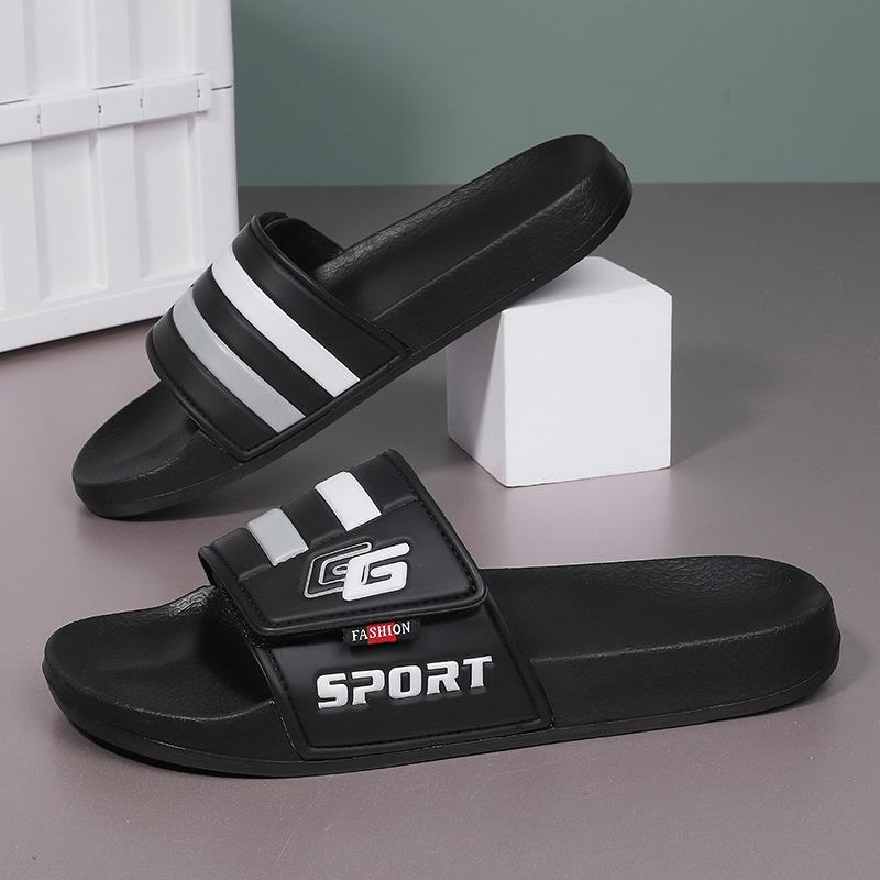 Летний модный тренд мужские шлепанцы однословные повседневные нескользящие для улицы дома подростковые с буквой G обувь