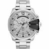 Diesel Men's Mega Chief Chronograph 51mm Stainless Steel Watch with Silver Bracelet