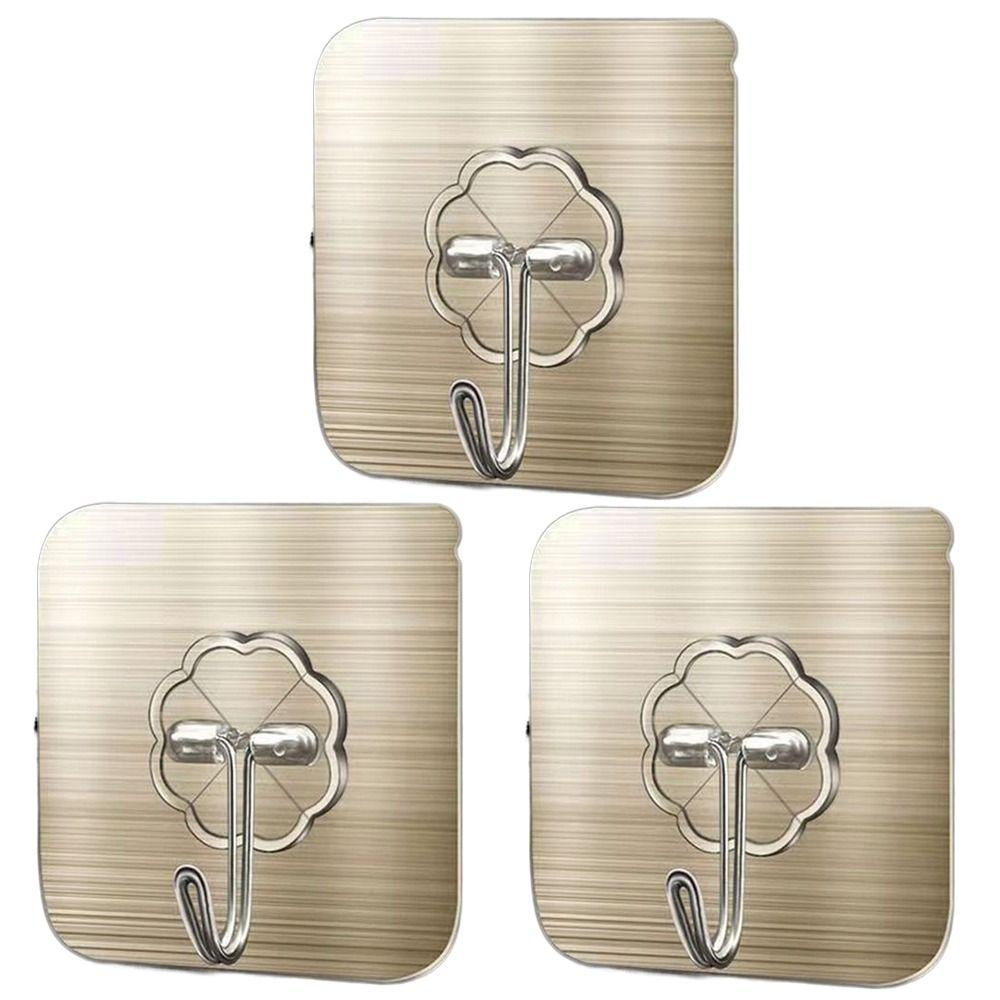 1/3 шт. Прозрачные самоклеящиеся крючки Большая нагрузка Настенные дверные вешалки Бесшовный подвесной крючок