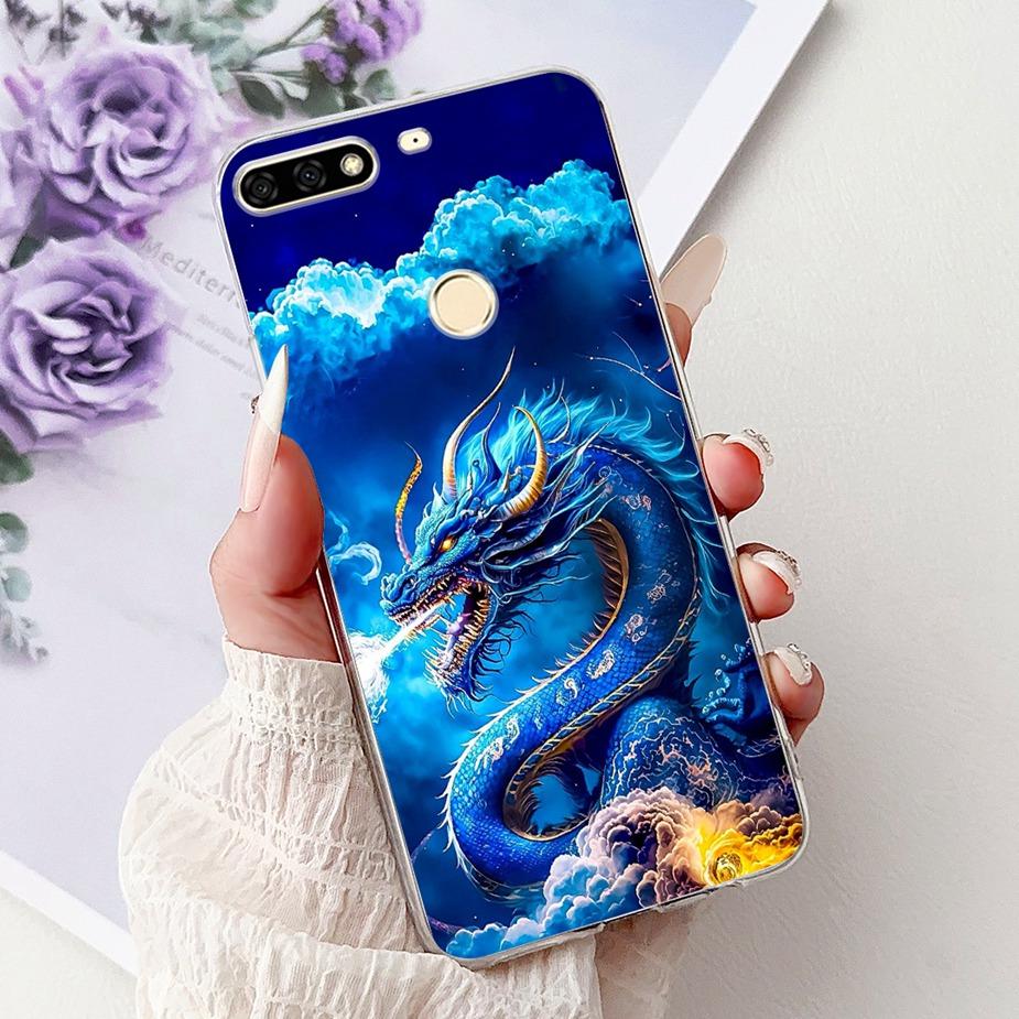 Чехол для Huawei Y7 Prime 2018 Nova2 Lite Роскошный Расписной Чехол Мягкий Тонкий Чехол для Телефона Для Huawei Y7 Pro 2018 Y72018 Задняя Крышка Сумки