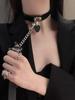 Готический Харнесс Женский Ошейник Цепочка Чокер Сексуальный ПУ Кожа Цепочка Кулон Ошейник Чокер Ожерелье Аксессуары для Косплея для Пар