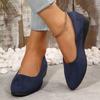 Classic Black Women Wedge Single Shoes Lightweight Slip On Office Work Shoes Woman Comfortable Soft Sole Casual Footwear Female
