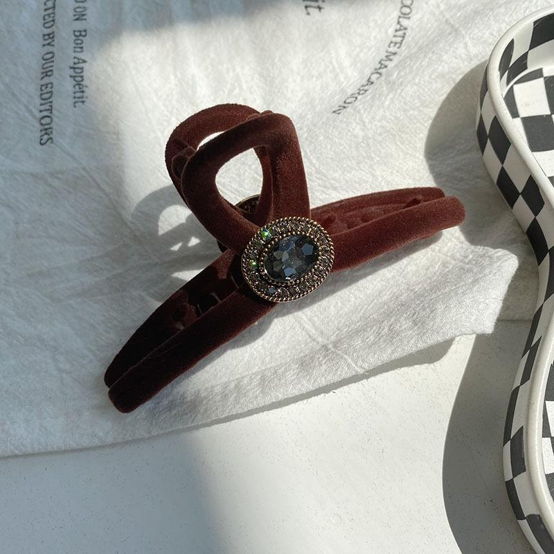 Барочные хрустальные заколки для волос, украшения для женщин, китайский бутик, головной убор, роскошные украшения для волос ручной работы с драгоценными камнями, заколки