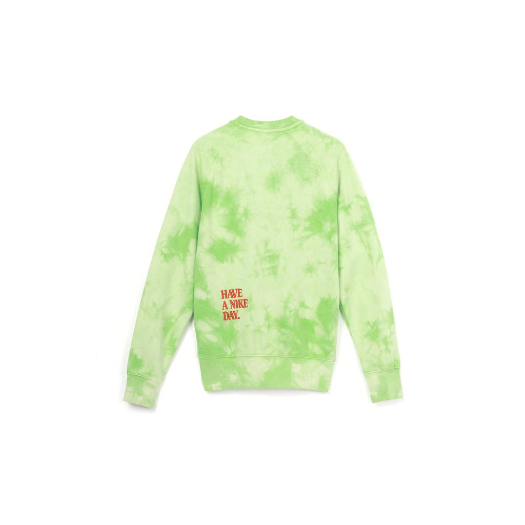 Nike Толстовка с круглым вырезом и вышивкой Tie-Dye Daisy, мужские топы, ярко-зеленый DM5011-332