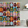 Bathroom Shower Curtain Sets Waterproof Vintage Mexican Lucha Libre Wrestler Pattern Fabric Decor for Washroom