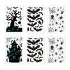 Large Halloween Window Sticker Decoration  Terror Witches, Ghosts, Bats, and Spider Webs Electrostatic Adsorption Stickers