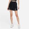 Nike Logo Print Contrast Stitching Mid-Rise Sports Shorts Women Shorts Black DD5593-010