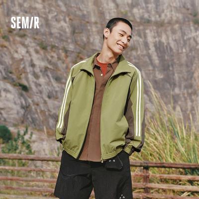 Мужская спортивная весенняя куртка Semir оверсайз с цветовыми блоками