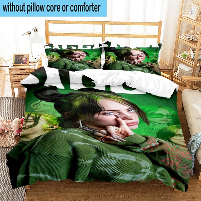 3PCS Bi-llie music Artwork 3pcs Bedding,Including 3PCS Duvet Cover And 2pcs Pillowcases Perfect for Christmas,Ideal for Bedroom, Dormitory