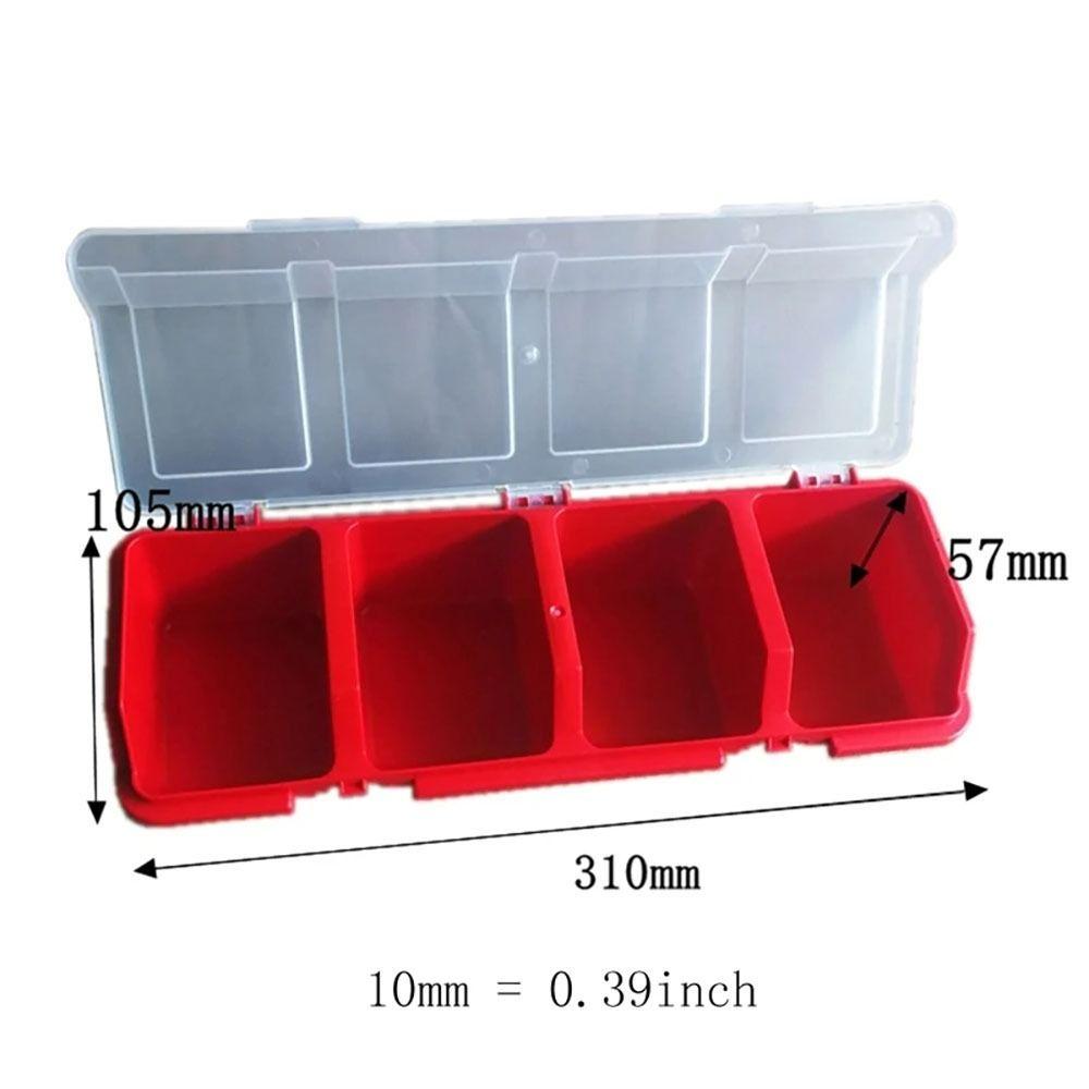 1Pcs Blue Red Screw Organizer Box with Lid Tool Part Container Bin New Parts Storage Box