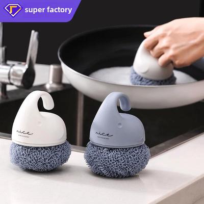 Щетка для мытья посуды Flying Rabbit с короткой ручкой из полиэстера - нескользящая щетка для мытья посуды