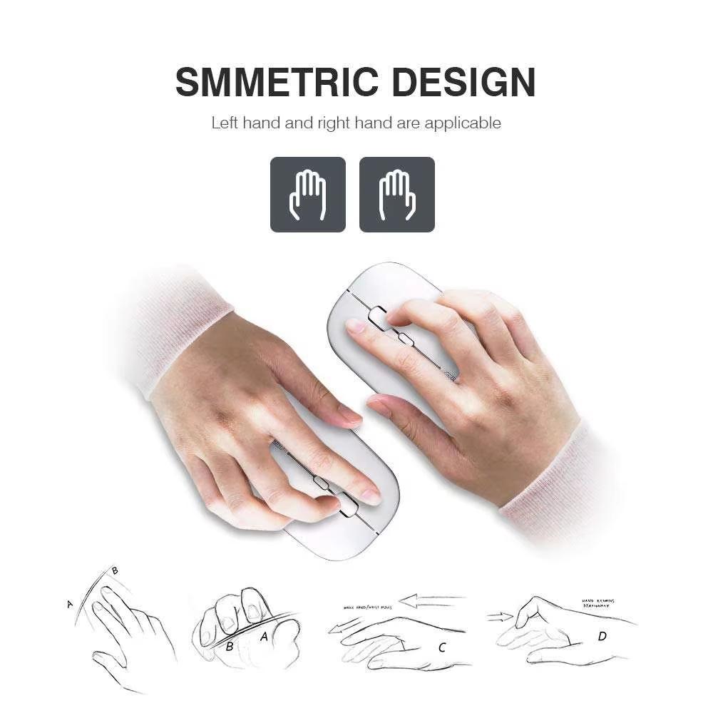 INPHIC M5 беспроводная мышь ультратонкая перезаряжаемая и тихая 1600 DPI дорожная мышь для компьютера ноутбука и т.д. аккумулятор 500 мАч
