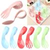 Portable Tableware Sets Antislip Utensils Infant Training Twist Fork Spoon Suit Baby 2Pcs/Set