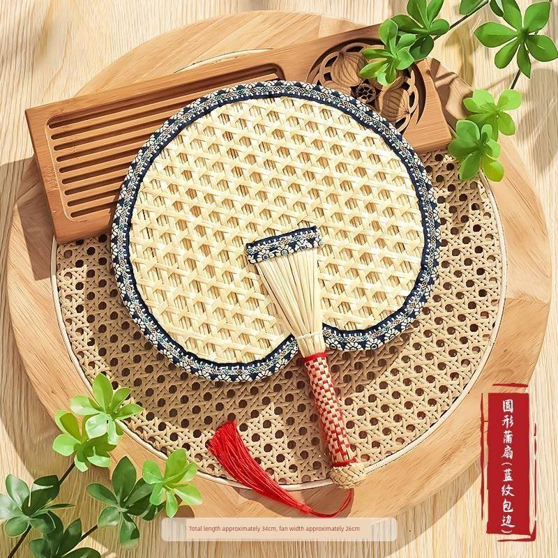 Handmade Natural Wheat Straw Fan, Traditional Large and Small Dance Hand-Held Fan, Handmade Baby Fan