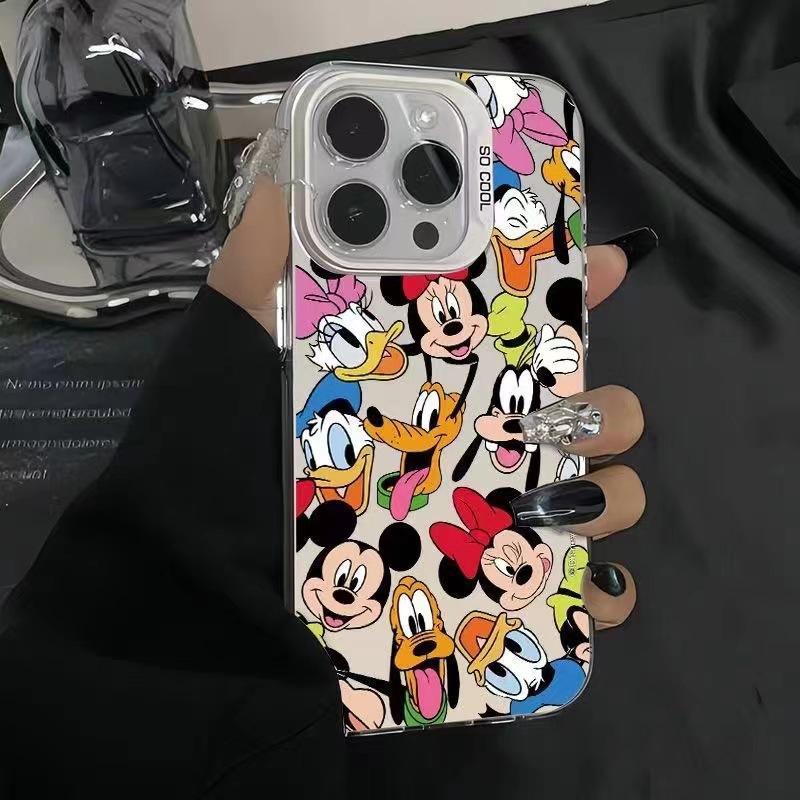 Mickey Mouse and his family portrait phone case for iPhone 18 Pro Max, iPhone 16, and iPhone 15/14 Plus (drop resistant, cute).
