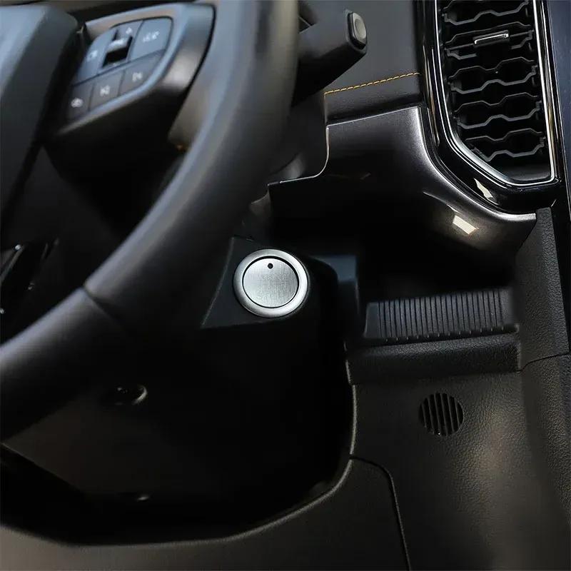 For Ford Ranger 2023-2026 Aluminum Alloy Car Keyless Go Start Stop Push Button Car Engine Ignition Switch Trim Car Accessories