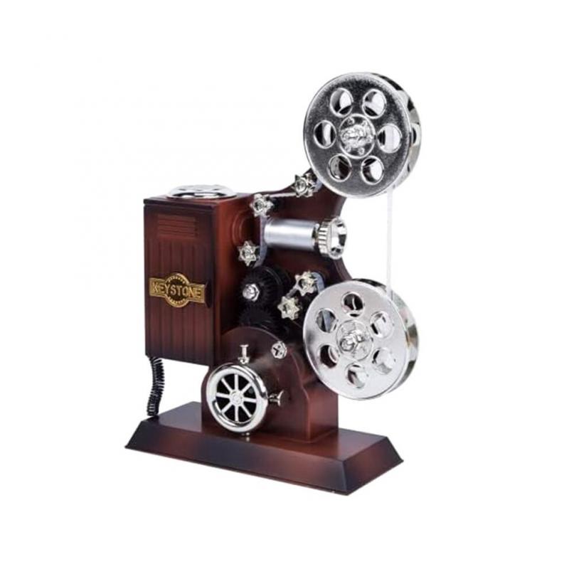 Filmprojektor-Spieluhr, -Spieluhr im Antiken Vintage-Stil, Spielt Melodien Als Geburtstagsdekoration für Zuhause/BüRo/Arbeitszimmer