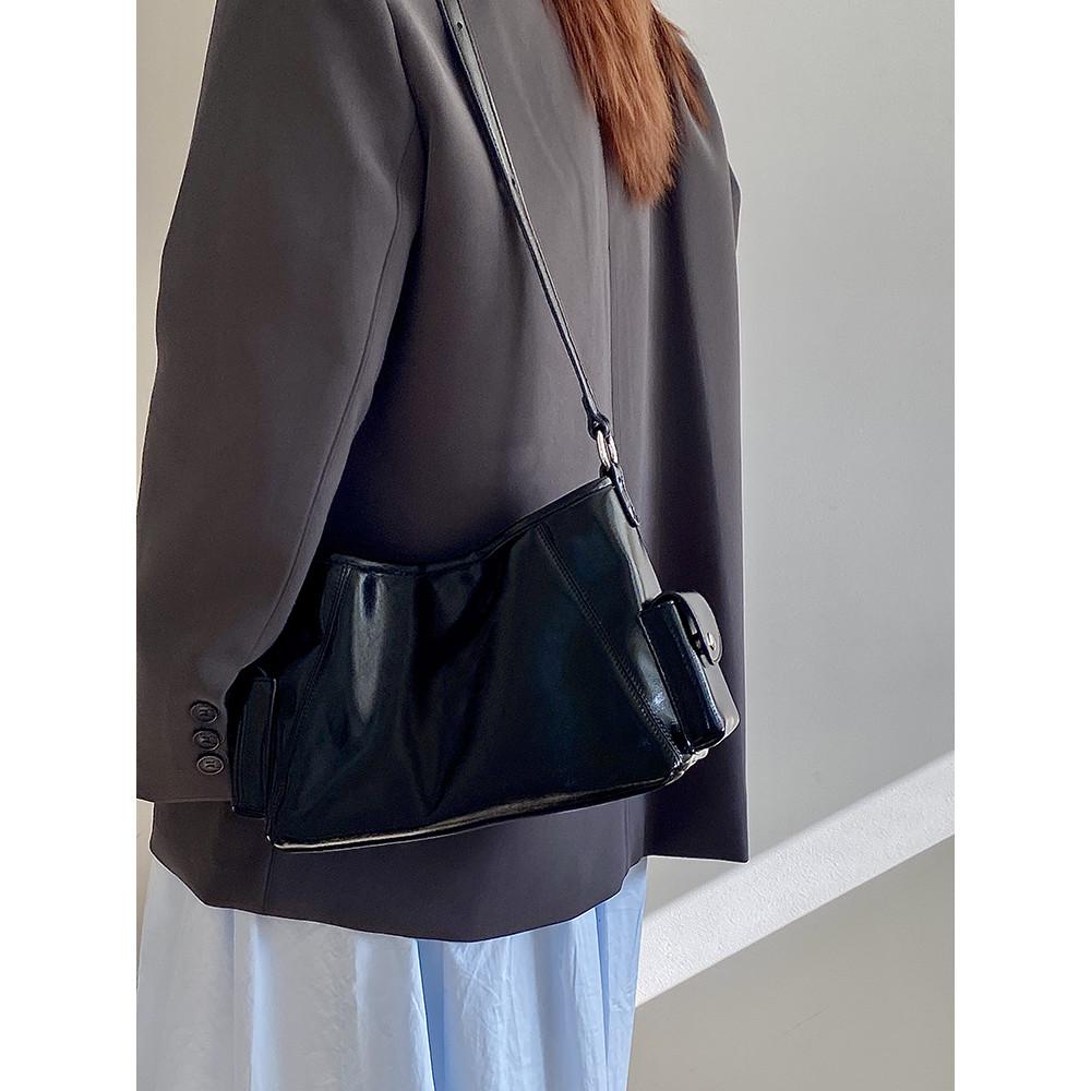 Ielgy Autumn Winter Large-Capacity Underarm Bag Fashion Commuter Messenger Shoulder Bag