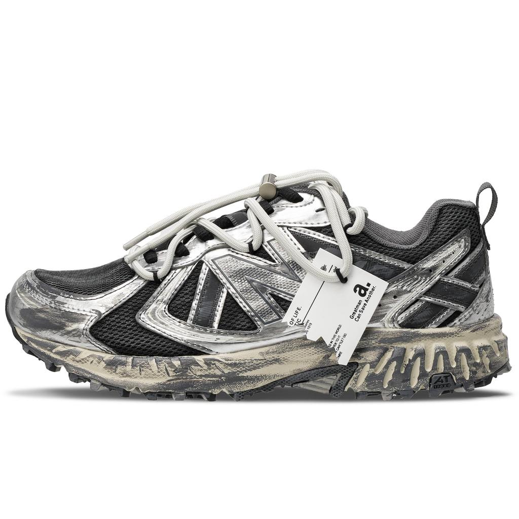 New Balance NB 410 Амортизирующие Нескользящие Износостойкие Низкие Беговые Кроссовки Унисекс Серебристый Черный Серый MT410KR5(Команда62-)