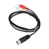Flexible DIN 7PIN Male to 2RCA Male Cable Double Shielding Audio Cable  Audio Equipment Output