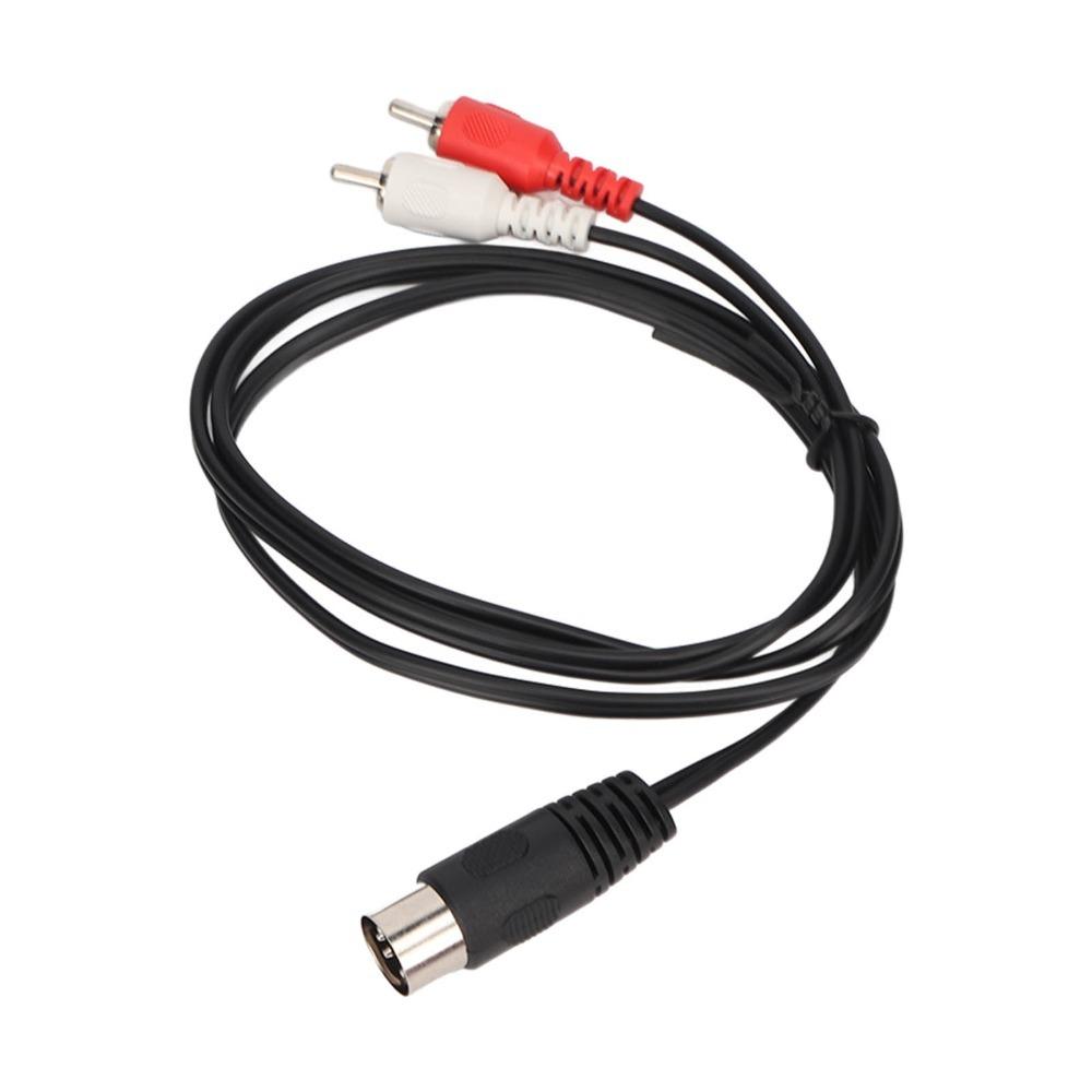 Flexible DIN 7PIN Male to 2RCA Male Cable Double Shielding Audio Cable Audio Equipment Output