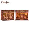 CUTEBEE Book Nook DIY Building Kit with Laser-Cut Precision Pieces 3D Wooden Puzzle  Collectible Desk Home Decor for Gift Idea