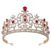 Bridal Crown Tiara Baroque Birthday Princess Hair Accessories Knot Wedding Red Headband Accessories