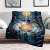 "Divine Harmony: Celestial Zodiac Art Print"Blanket Flannel Throw Blanket for Sofa, Bed, Travel, Camping, Office