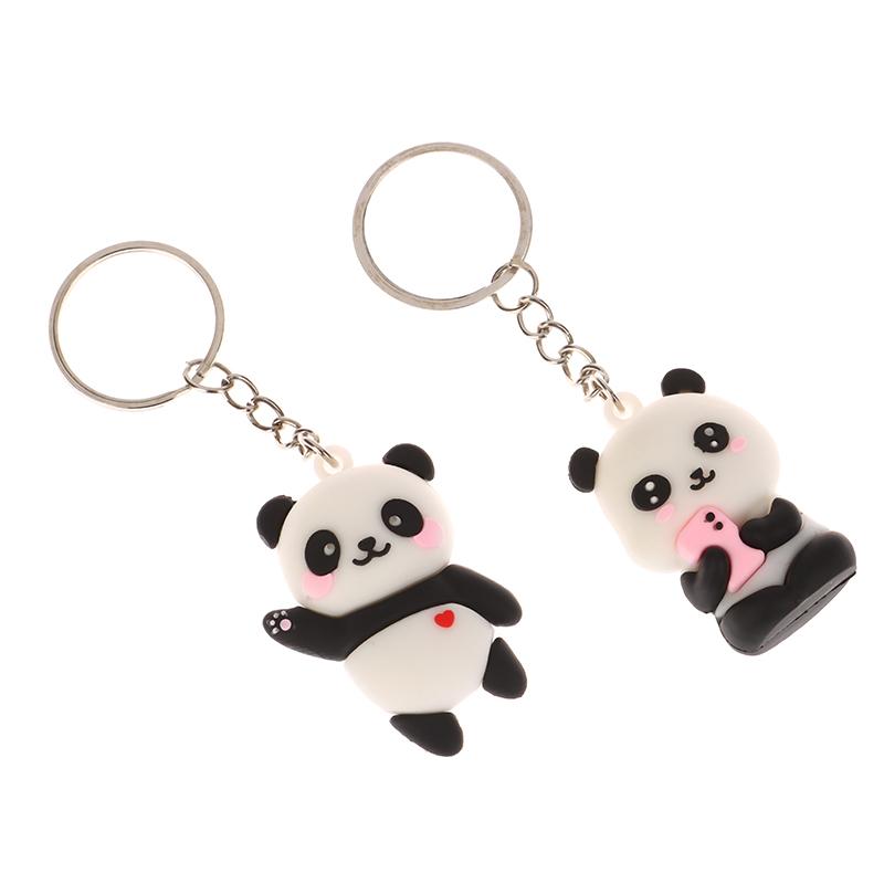 Милый мультяшный брелок для ключей в виде панды, подвеска для автомобиля, сумка, брелки для женщин, ювелирные изделия, подарок, милый брелок для ключей в виде панды, аксессуары