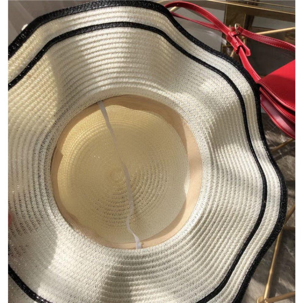 Повседневная женская шляпа от солнца Летняя дорожная пляжная шляпа 2024 Шляпа рыбака с бантом