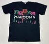 Maroon 5 Североамериканский тур 2013 Графическая футболка Мужская Средняя Черная Музыка