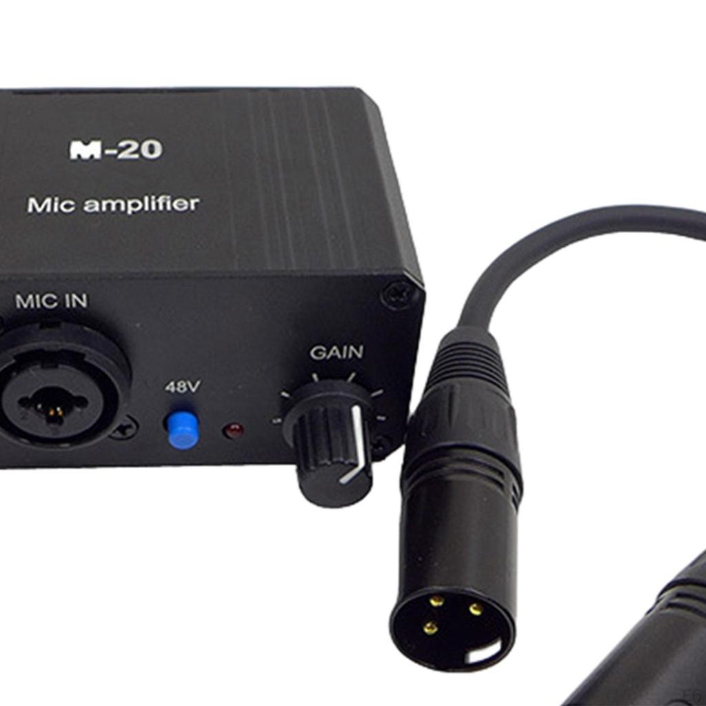 Microphone Preamp Amplifier Stereo System Portable XLR Dynamic 48V M-20 Audio