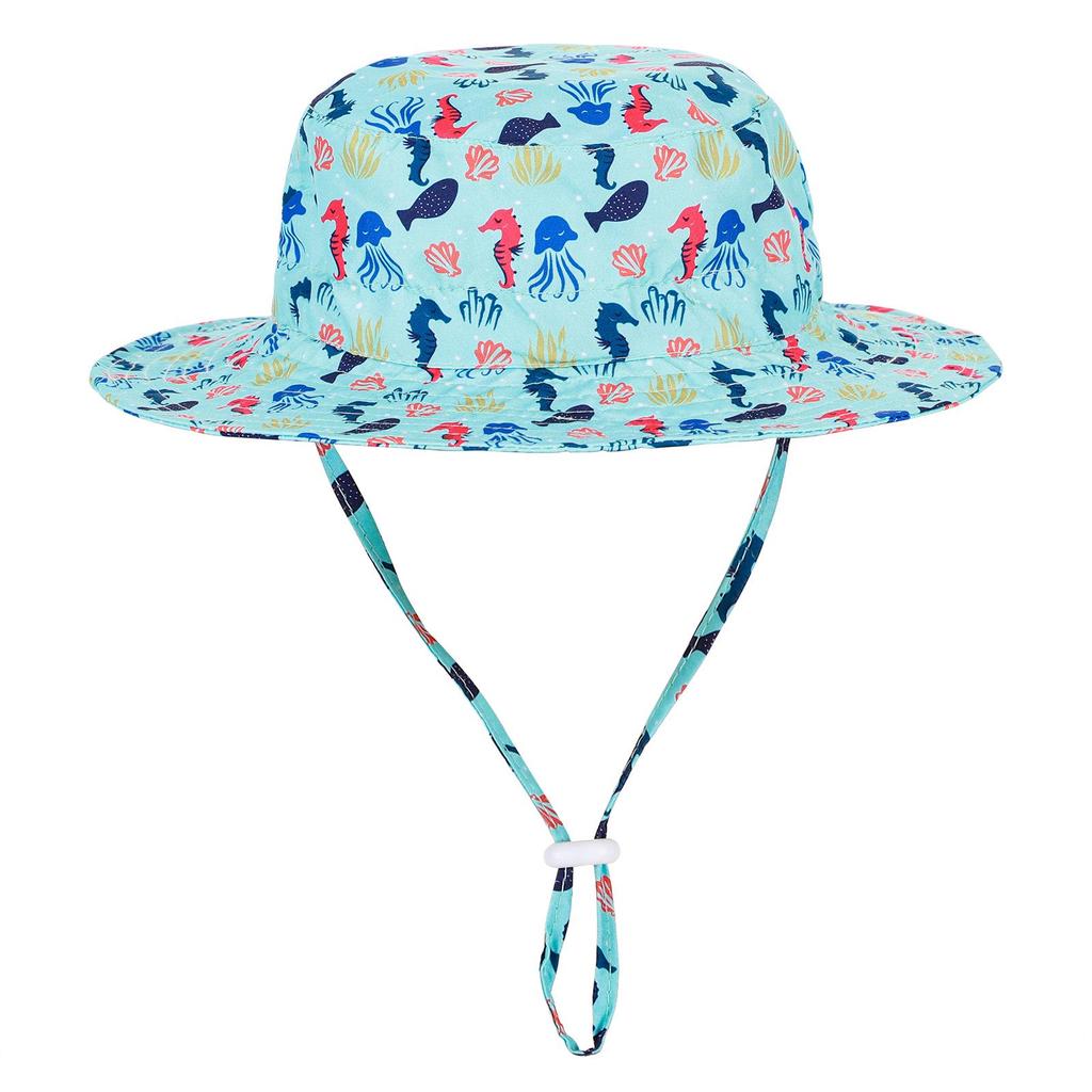 Breathable Adjustable Bucket Hat for Toddlers - Quick-Dry, Windproof, Sun Protection