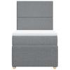 Box Spring Bed with Mattress Light Grey 80 x 200 cm Fabric