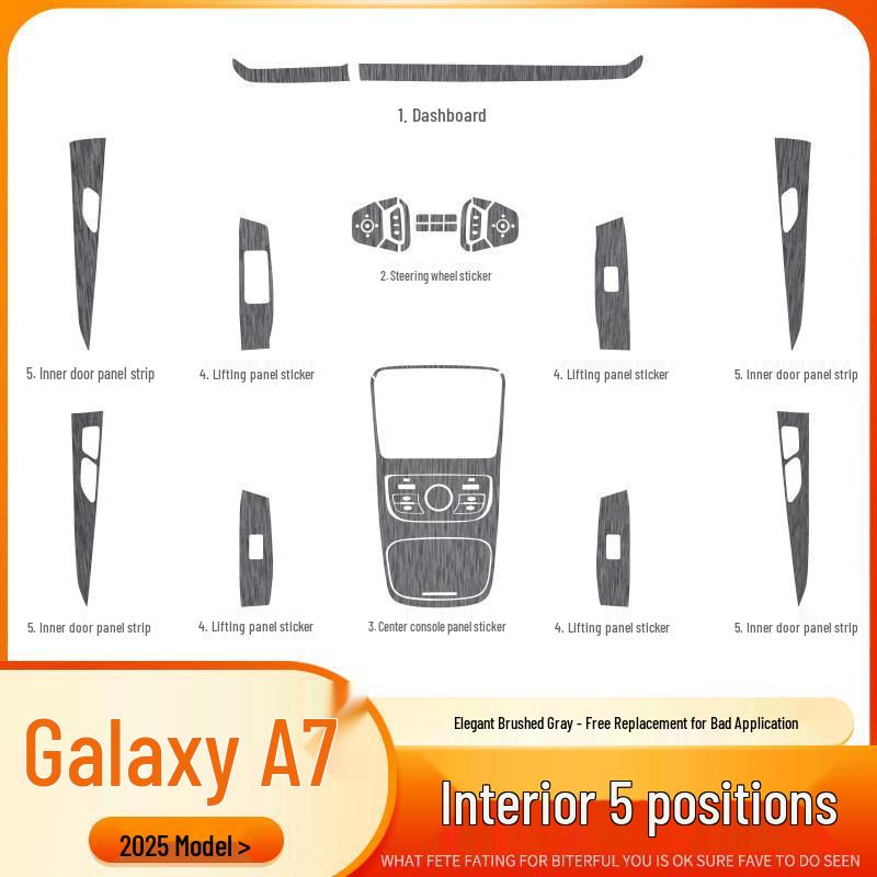 Geely Galaxy A7 Center Console Starry Sky Protective Film - Car Interior Decoration Stickers.