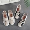 25 Women's Canvas Shoes Casual Versatile Daily Single Shoes Flat Bottom Shallow Mouth Fisherman Shoes Non-slip Soft Sole