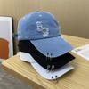 Потертая дырчатая корейская ковбойская кепка унисекс с кольцом для завязывания хип-хоп кепка для уличных танцев ретро простая персонализированная спортивная джинсовая из Гонконга