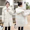 Winter Cotton-padded Jacket Women Long Over-the-knee Loose Large-size Cotton Coat Padded Bread Clothing