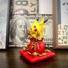 13cm Pikachu Gk Figure Gold Coin Themed Collectible Statue Desktop Decor Car Ornament Anime Peripheral Toy For Fans