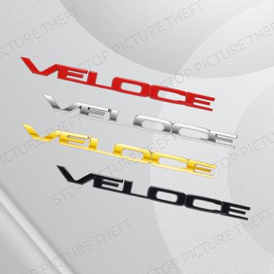 Металлический сплав Логотип VELOCE Наклейка на багажник и крыло автомобиля Боковой значок-эмблема Для 147 156 Stelvio Giulietta Stradale Tonale Mito