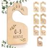 8pcs/set Storage Organizer Home Newborn To 24 Month Gift Baby Closet Divider Size Dividers Wood Card Clothes Hanger
