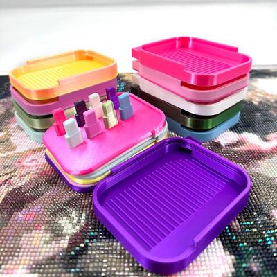 DIY Поднос для алмазной мозаики, вышивки, бисероплетения, сортировки и хранения бусин с крышкой, большая вместимость