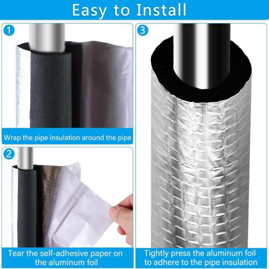 10 шт. Трубная изоляция, пенопластовые трубки, самоклеящаяся изоляционная пена, обертка, алюминиевая фольга, крышки для труб, для крана, зимняя, для наружных труб, спринклер, нагреватель