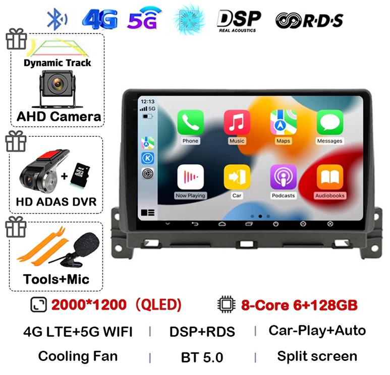 Автомагнитола Android 14 Carplay Auto для Great Wall Wingle 7 2018 2019 2020 Стерео Видео GPS Навигация WIFI Мультимедийный плеер DSP