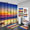 JINRUN Bathroom Thickened Waterproof Curtain Mildew Proof Shower Curtain Shower Partition Curtain Shower Curtain Bathroom Curtain Free Perforation