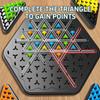 Non-Toxic New Geometry Chain Chess Puzzle Triangle Chess Desktop Game Rubber Band Training Family Interaction Exercise Thinking Toys Gifts