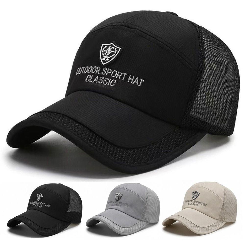 Adjustable Embroidered Mesh Baseball Hats Quick Dry Sunscreen Hats For Man Women Unisex
